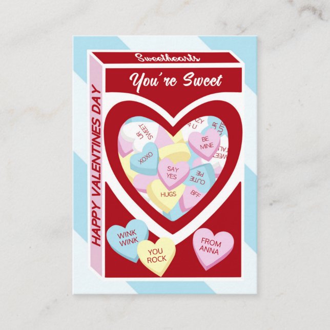 Chérie Candy classe Valentine's Day Cartes (Devant)
