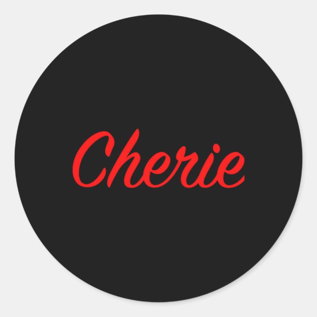 Cherie Classic Round Sticker (Front)