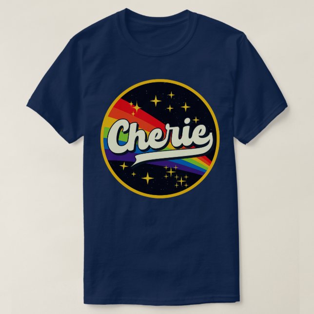 Cherie Rainbow In Space Vintage Style T-Shirt (Design Front)