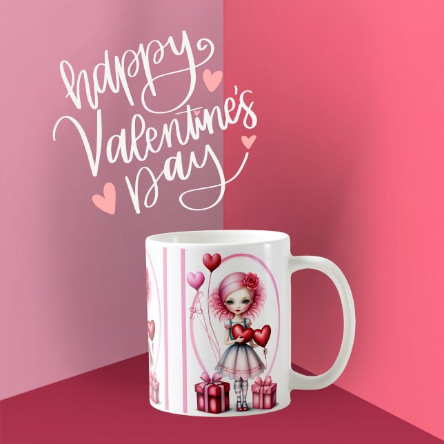 Chérie Valentine fille café Mug (Créateur téléchargé)