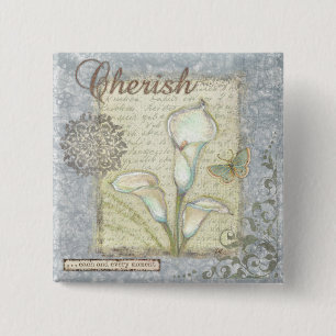 Cherish 2 Inch Square Button