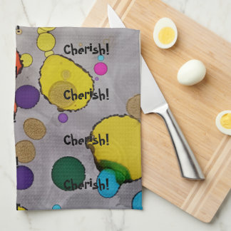 Cherish a playful and colourful time! kitchen towel