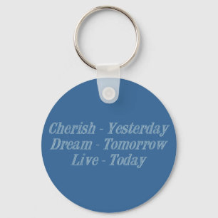 Cherish blue keychain