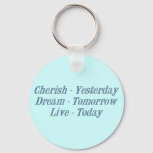 Cherish dark blue keychain