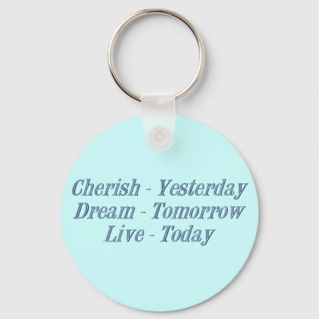 Cherish dark blue keychain (Front)