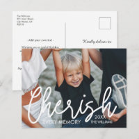 Cherish Every Memory Modern Custom Family Photo
