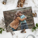 Cherish every moment single photo full bleed card<br><div class="desc">Use our "Cherish every moment" full bleed photo Christmas cards to wish your friends and family a Merry Christmas. A coordinating backer with an additional photo and longer personal message making this a two photo holiday christmas card. You may remove any or all of the backer items if you prefer...</div>