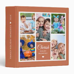 Cherish Every Moment Terracotta 5 Photo Collage    Binder