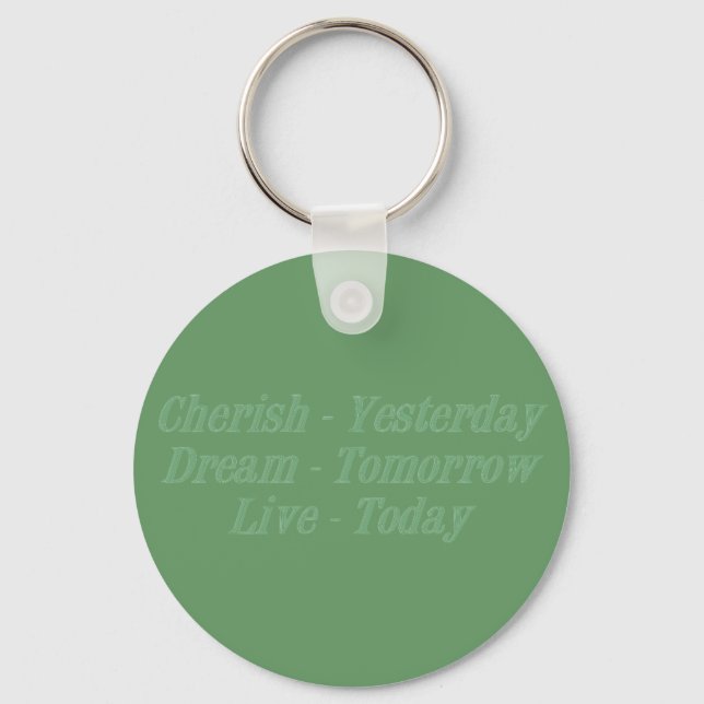 Cherish green keychain (Front)