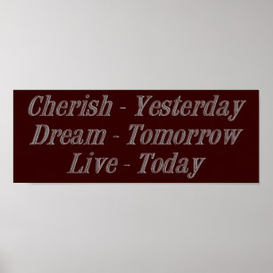 Cherish grey poster