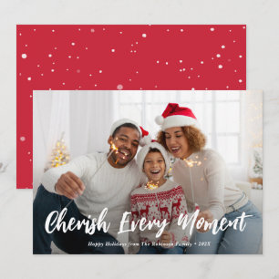 cherish merry christmas holiday card