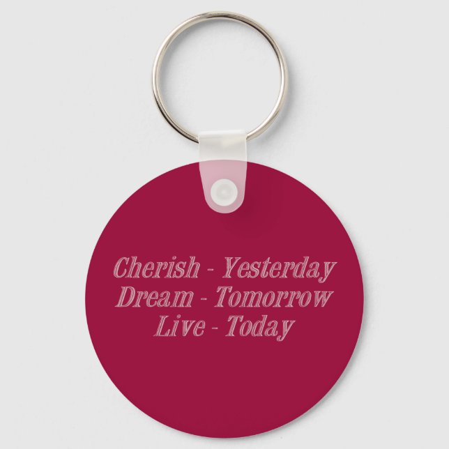 Cherish pink keychain (Front)