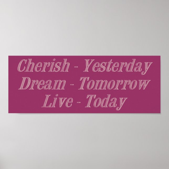 Cherish pink poster (Front)
