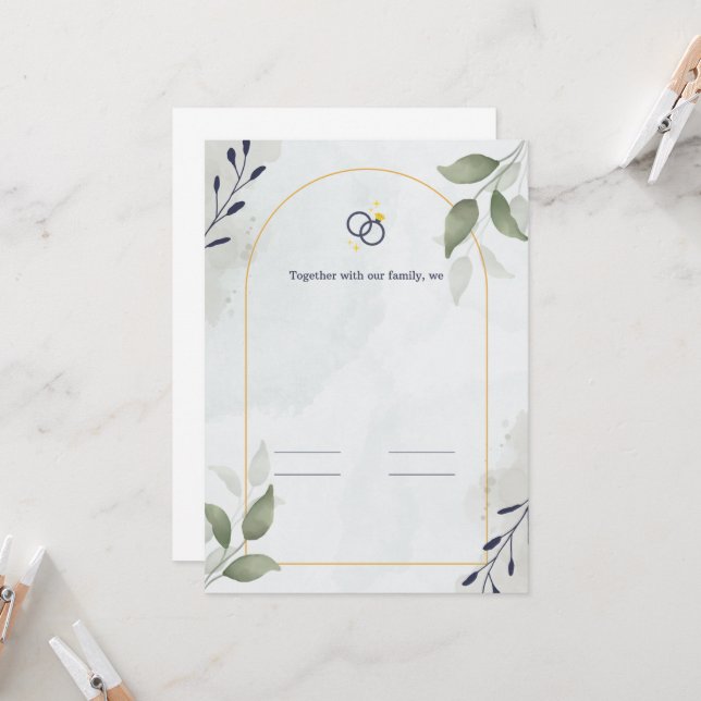 Cherish the moments, celebrate the love. invitation (Front/Back In Situ)