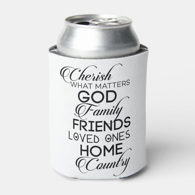 Cherish What Matters Can Cooler (Can Front)
