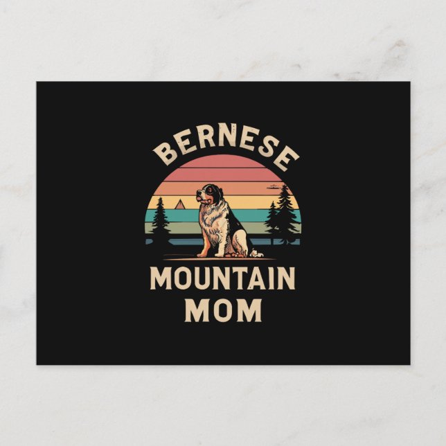 Cherish Your Love: Bernese Mountain Dog Mom Postcard (Front)
