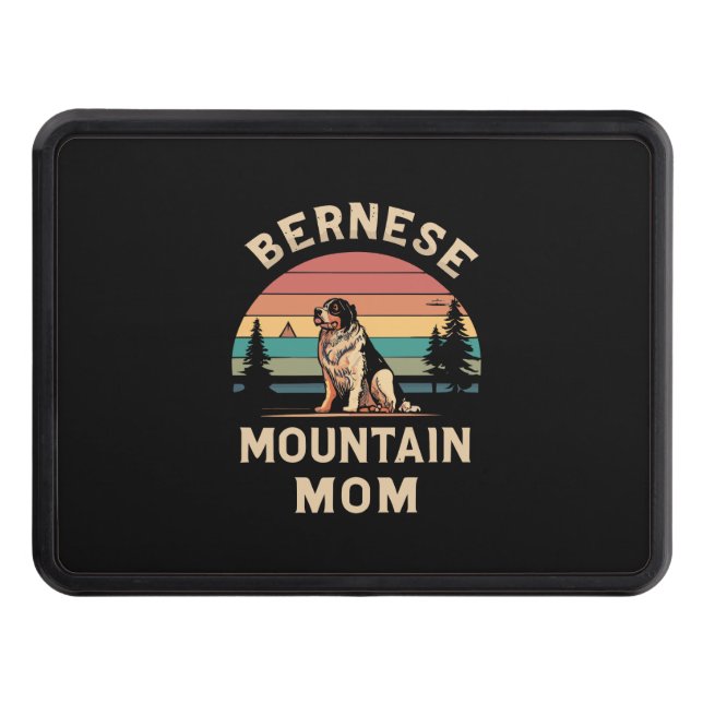 Cherish Your Love: Bernese Mountain Dog Mom Trailer Hitch Cover (Front)