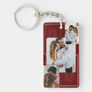 Cherish Your Moments - Personalized 4 Photo Collag Keychain