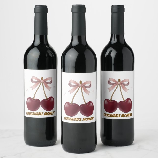 Cherishable Grapes Wine Label (Bottles)