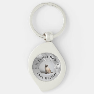 Cherished Cat Photo Memory Frame Art Keychain