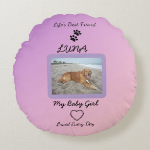 Cherished Companion Modern Pet Round Pillow