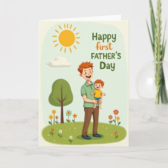 Cherished Fathers Day Image Card (Front)