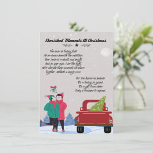 Cherished Moments at Christmas Poem Card
