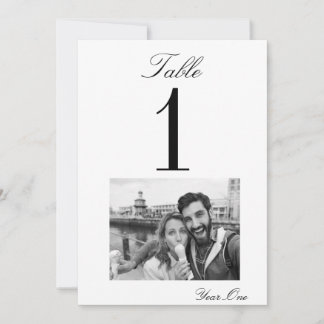 Cherished Moments Wedding Table Number Card (5x7)