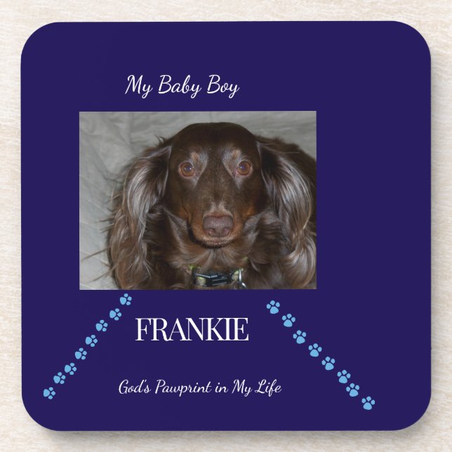 Cherished Pawprint Moments Keepsake Coaster (Front)