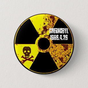 Chernobyl memorial anti nuclear 2 inch round button