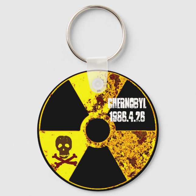 Chernobyl memorial anti nuclear keychain (Front)