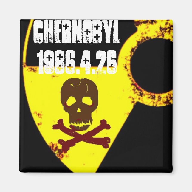 Chernobyl memorial anti nuclear magnet (Front)