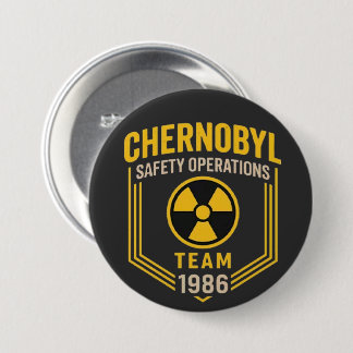 Chernobyl Safety Operations Team 1986 3 Inch Round Button