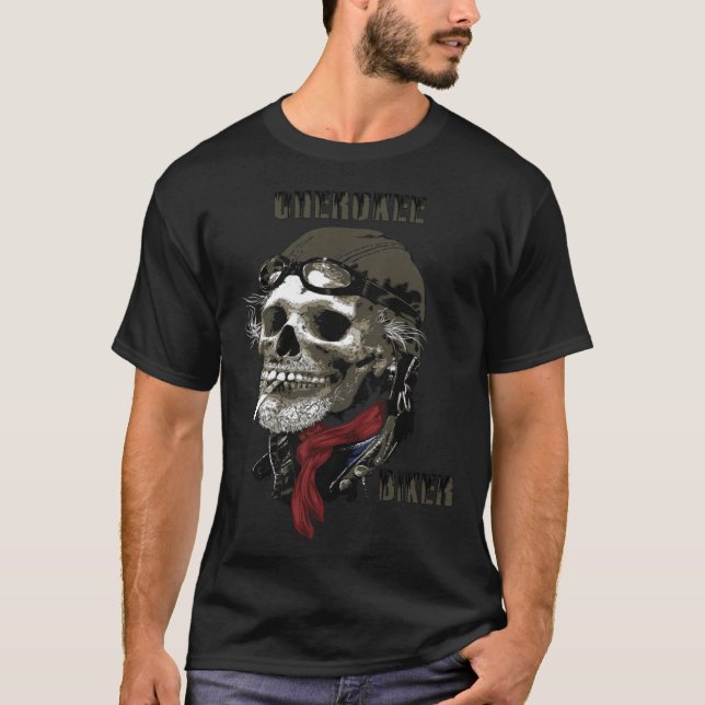 Cherokee American Indian Tribe Motorcycle Biker Ol T-Shirt (Front)