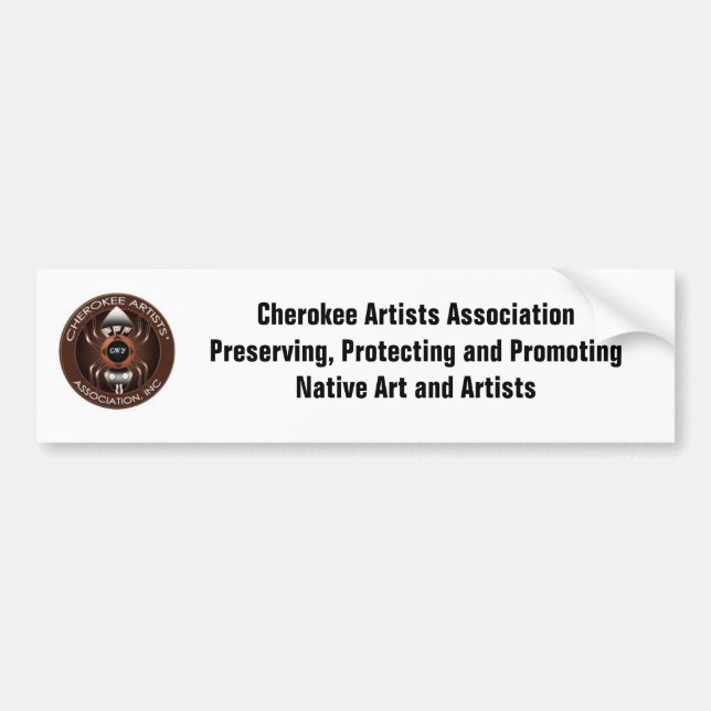 Cherokee Artists Association Bumper Sticker (Front)