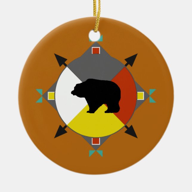 Cherokee Bear Four Directions Ornament (Front)