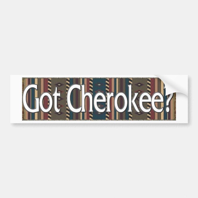 Cherokee Bumper Sticker (Front)