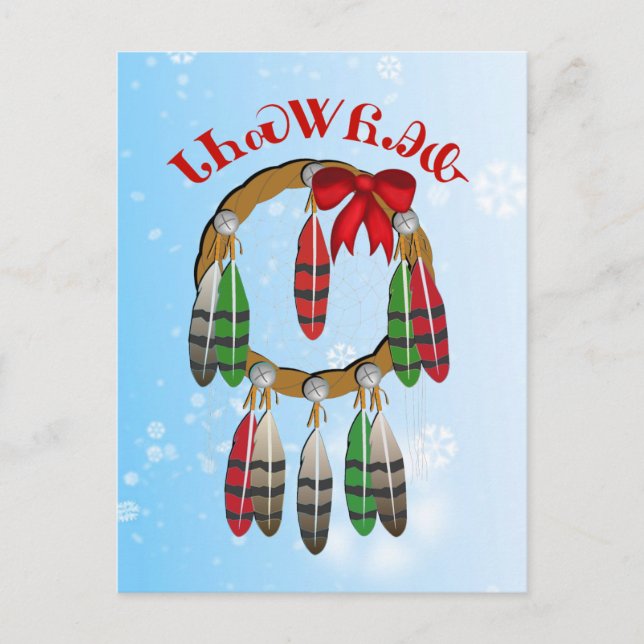 Cherokee Christmas Dream Catcher Carte postale (Devant)