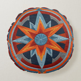 Cherokee Compass Round Pillow