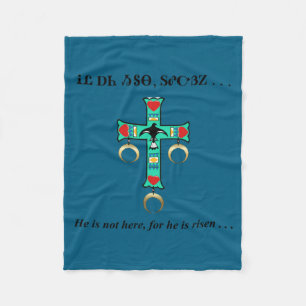 Cherokee he is risen t shirt fleece blanket