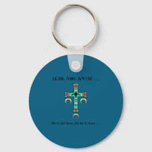 Cherokee he is risen t shirt keychain