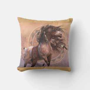 Cherokee Horse Throw Pillow
