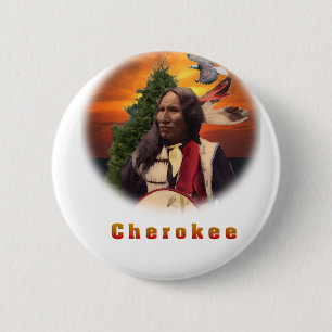 Cherokee Indian art 2 Inch Round Button