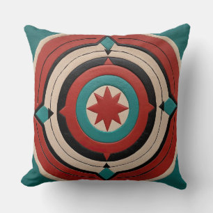 Cherokee Inspired Geometric Throw Pillow