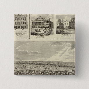 Cherokee, Iowa, 1875 businesses in Centerville 2 Inch Square Button
