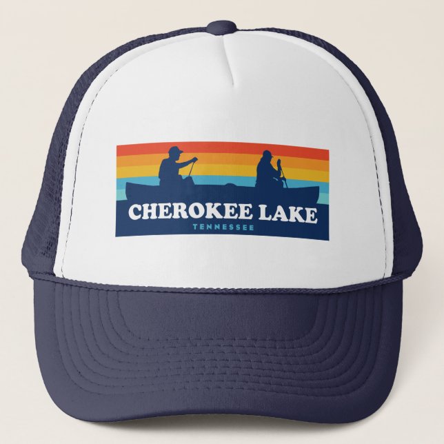 Cherokee Lake Tennessee Canoe Trucker Hat (Front)