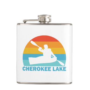 Cherokee Lake Tennessee Kayak Hip Flask