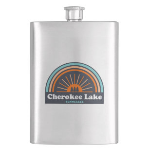 Cherokee Lake Tennessee Rainbow Hip Flask