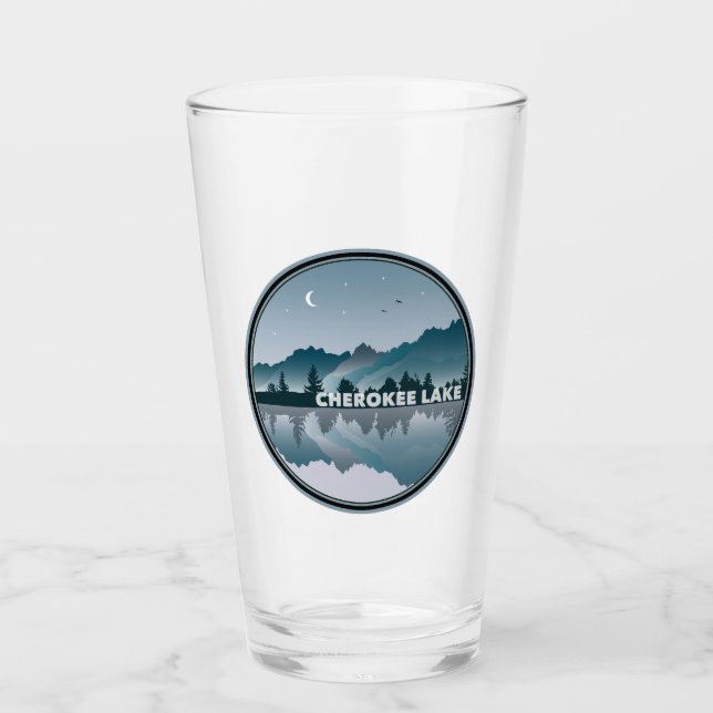 Cherokee Lake Tennessee Reflection Glass (Front)