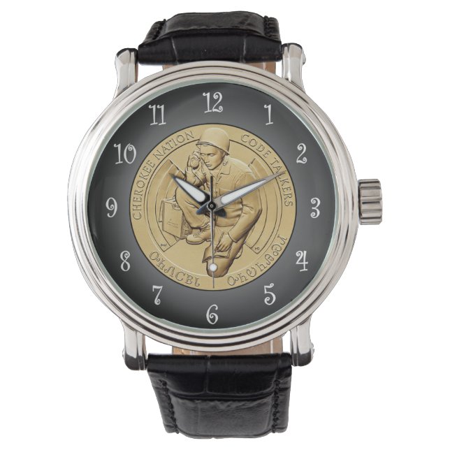 Cherokee Nation Code Talkers Bronze Medal ~  Watch (Front)